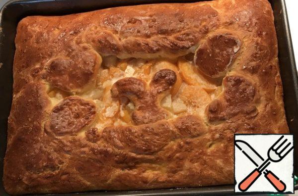 Here's a pie from the oven.