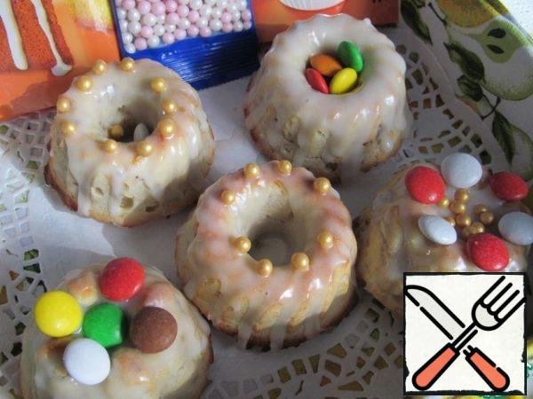 Decorate as desired - I used ready-made icing and sugar balls.