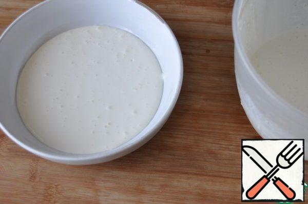 Put some of the mass in a bowl, about 2/3.
