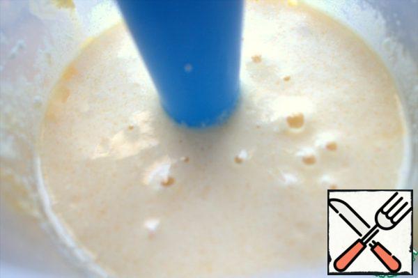 Whisk with a blender. If the cheese is too moist, you can add corn starch or flour.
