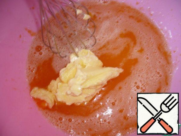 Add the softened butter and mix well. The dough is ready.
