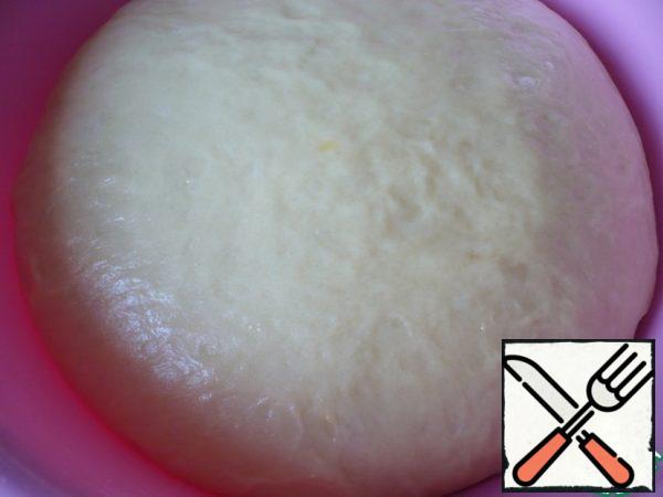 The dough came up for the third time. Test yield: 1 kg 250 g.
