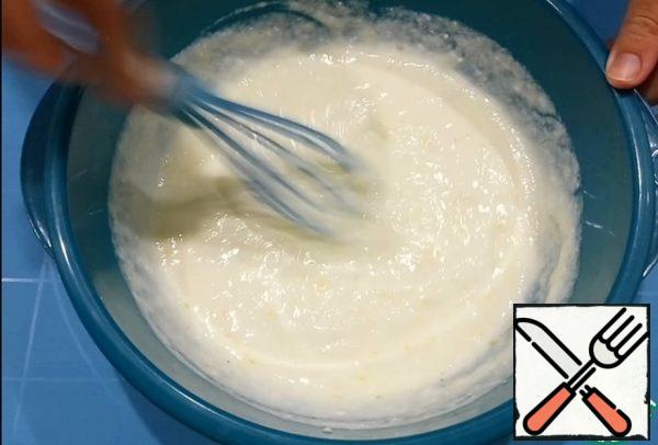 Add kefir and mix.
