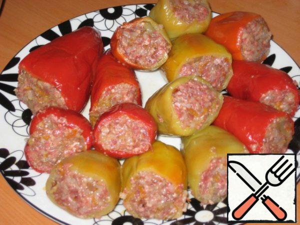 Stuff the peppers.
