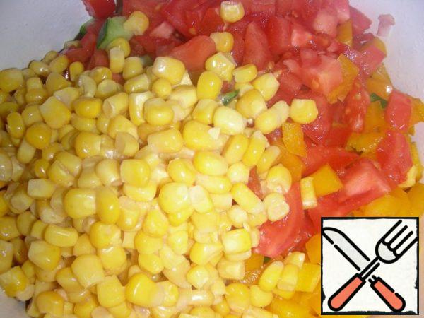 Add a jar of corn without liquid.
