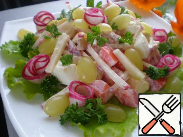 add mayonnaise and salt.
