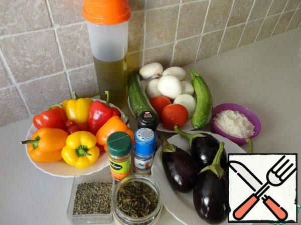 Our beautiful multicolored ingredients.
