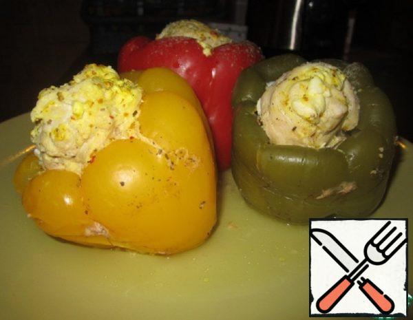 Peppers Stuffed Chicken Roulade "Traffic Light" Recipe