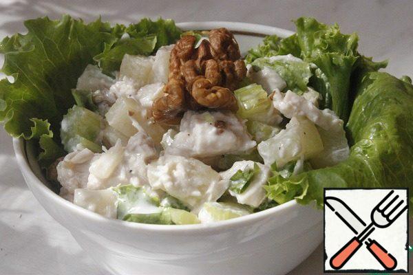 Season everything with yogurt, salt, pepper to taste and mix.