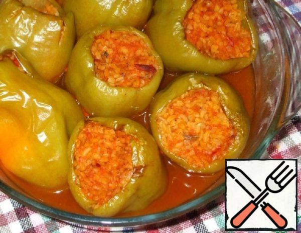 Pepper Stuffed with Bulgur with Vegetables Recipe