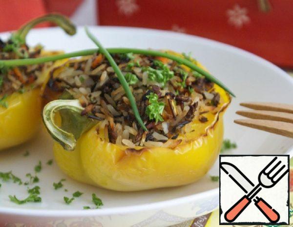 Pepper Stuffed with Wild Rice and Canned Tuna Recipe