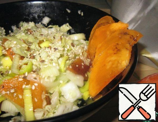 Salad with Persimmon and Chinese Cabbage Recipe