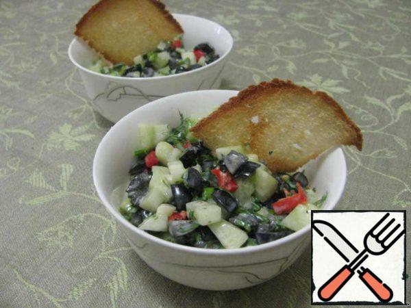 Cucumber Salad with Olives and Chili Recipe