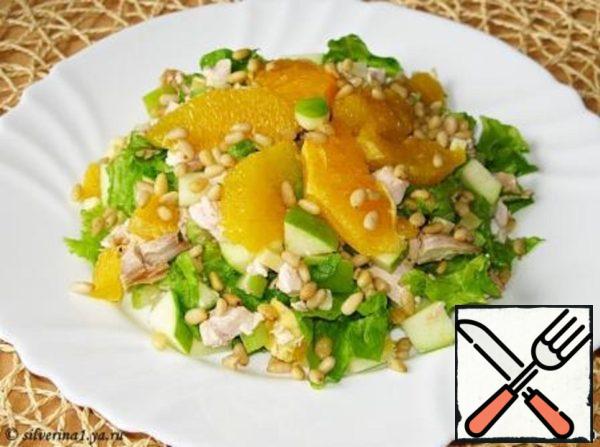 Salad with Chicken and Pine Nuts Recipe