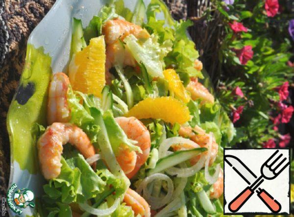 Salad with Shrimp "Sunny Mood" Recipe