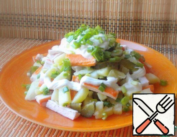 Potato Salad with Crab Sticks Recipe