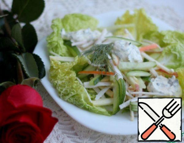 Salad from Crab Sticks with Apple Recipe