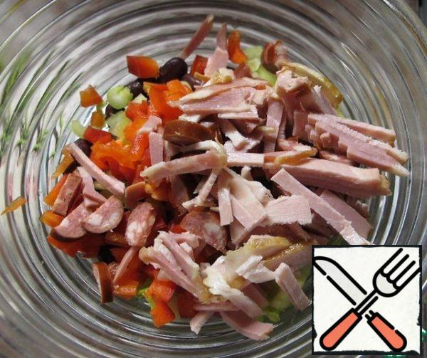 Ham and sausages.
