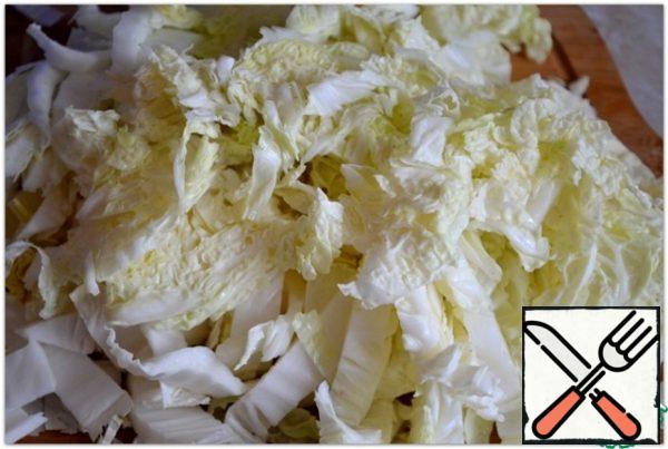 Slice the cabbage.
