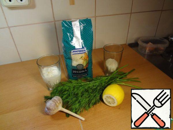 Ingredients for the salad.
