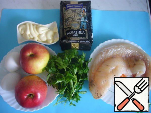 Label the salad ingredients. There is no lemon and spices here.
