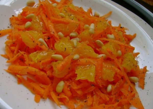 Carrot Salad with Orange and Pine Nuts Recipe