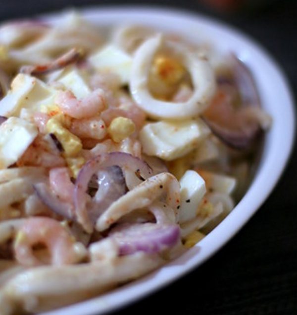 Salad with Squid and Shrimp Recipe