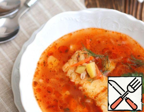Tomato Soup with Cod and Barley Recipe