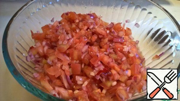 Cooking Pico de Gallo sauce:
