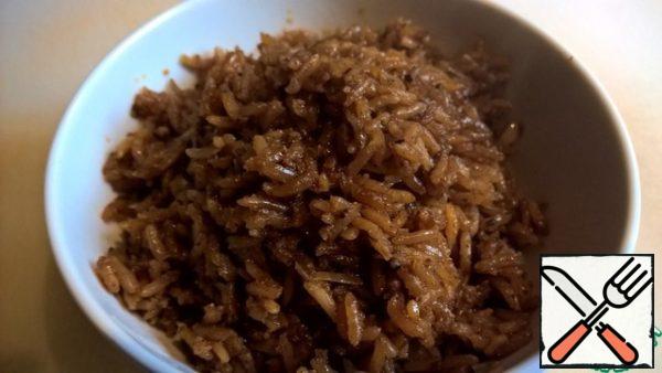 Cooking Mexican spicy rice:
