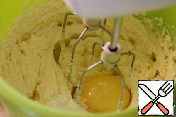 You can introduce eggs, beating well each time.
