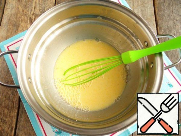 Use a whisk to mix the ingredients.

