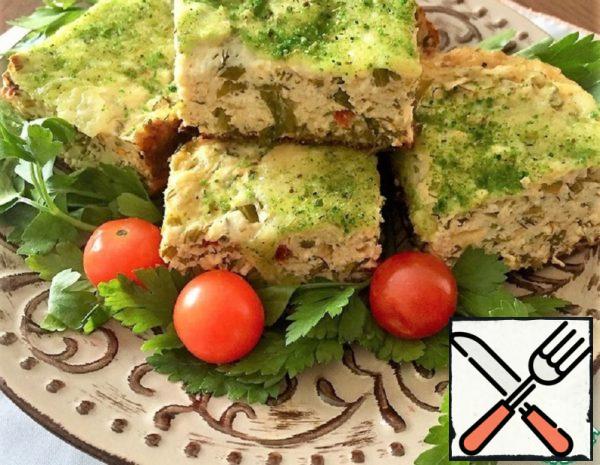 Cottage Cheese Sasserole with Greens in a Slow Cooker Recipe