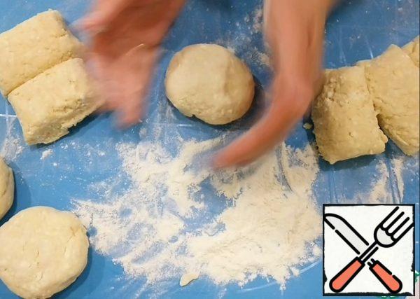Form balls with your hands.
