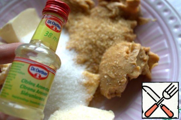 A few drops of lemon oil. Add vanilla sugar.
