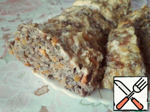 Bake the roll at a temperature of 200 degrees for about 45 minutes, the top should be browned. Focus on your oven.
Ready! Enjoy your meal.