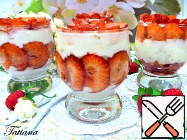 Dessert is ready, you can immediately serve it to the table.