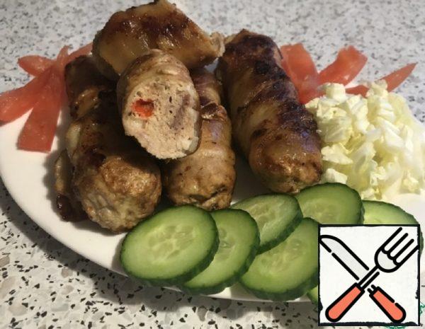 Chicken Sausages with Bacon Recipe