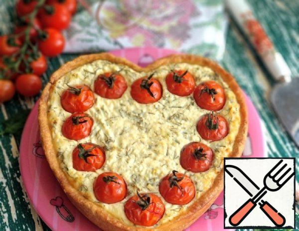 Tart with Salted Cottage Cheese and Herbs Recipe