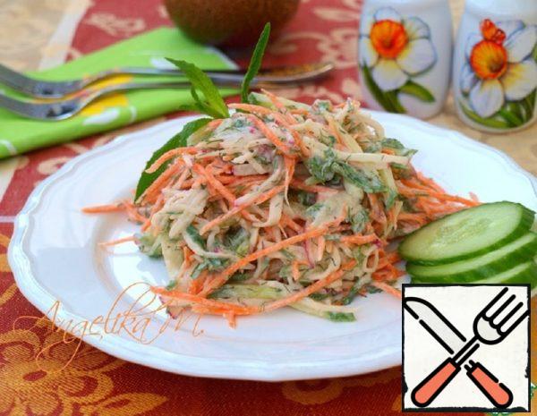 Salad with Carrots, Radish and Cucumber Recipe