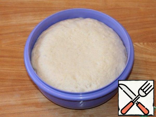 Beat the risen dough...
