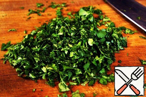 Finely chop the cilantro and – there.
