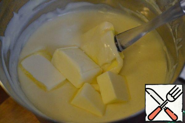 Remove the cream from the heat and stir in the butter.