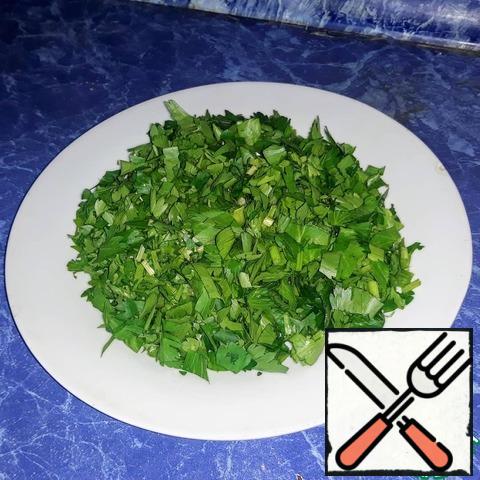 Chop the parsley;