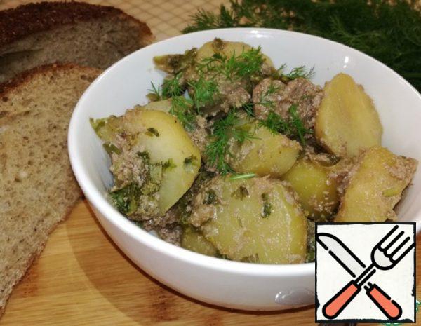 Stewed Potatoes with Chicken Liver Recipe