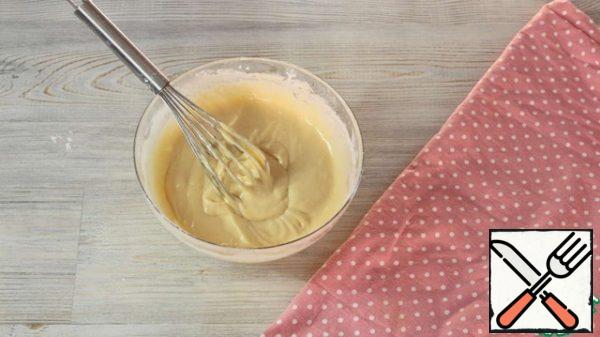 Mix well with the egg-condensed mixture. The dough is ready.
