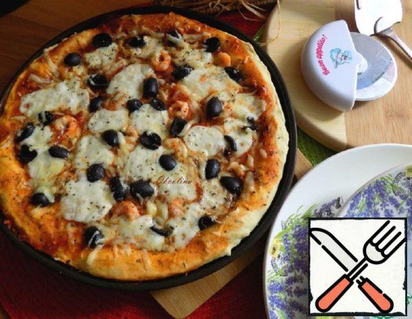 Pizza with Shrimp and Cheese Recipe