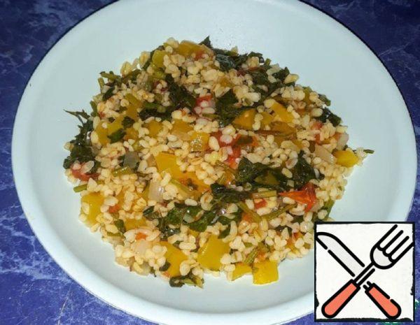 Bulgur with Pepper, Tomatoes, Onions and Herbs Recipe