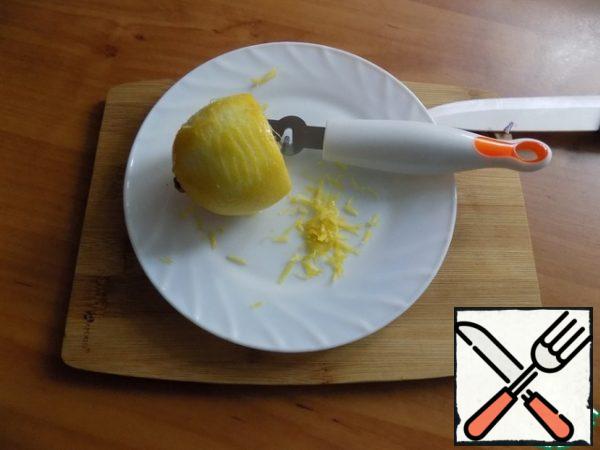 Remove the lemon zest. 