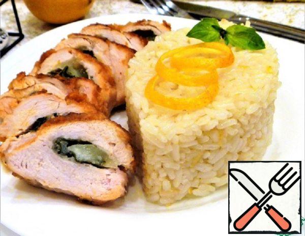 Chicken "Pockets" with Lemon Rice Recipe